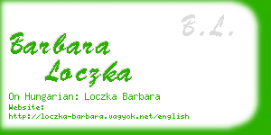 barbara loczka business card